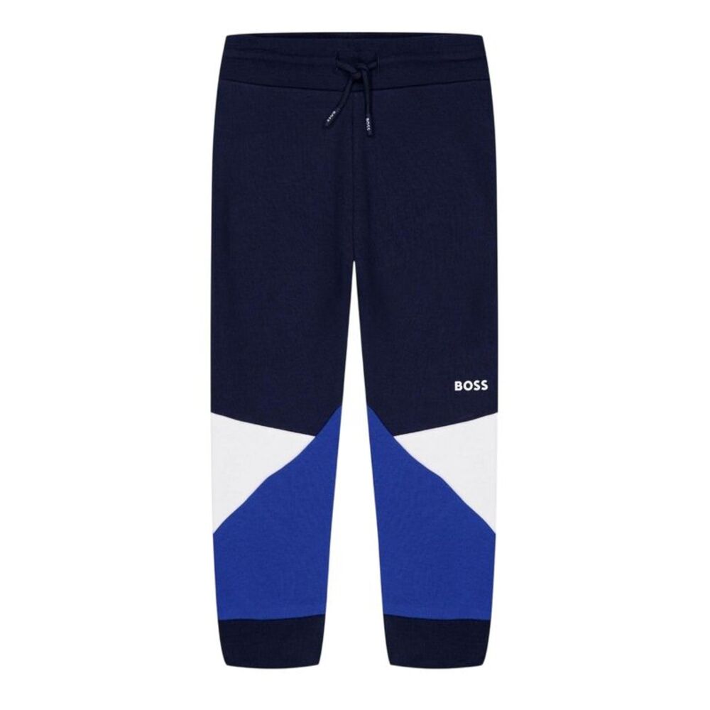 Boss Childrens/Kids Colour Block Regular Joggers / Navy
